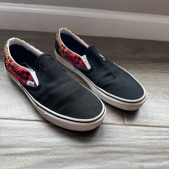 Vans Other - Vans Black and Multicolor Slip-On Loafers